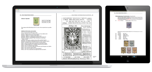 Handbook pages displayed on a laptop and tablet